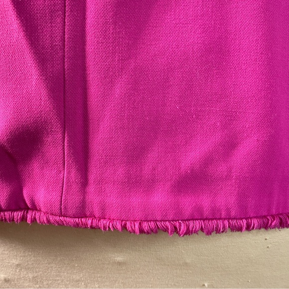 VICTORIA BECKHAM FOR TARGET Size 3X Hot Pink Lined Shell Tank Top Fringe Trim - Picture 6 of 7